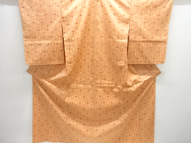 JAPANESE KIMONO / HITOE / TSUMUGI / WOVEN GEOMETRIC